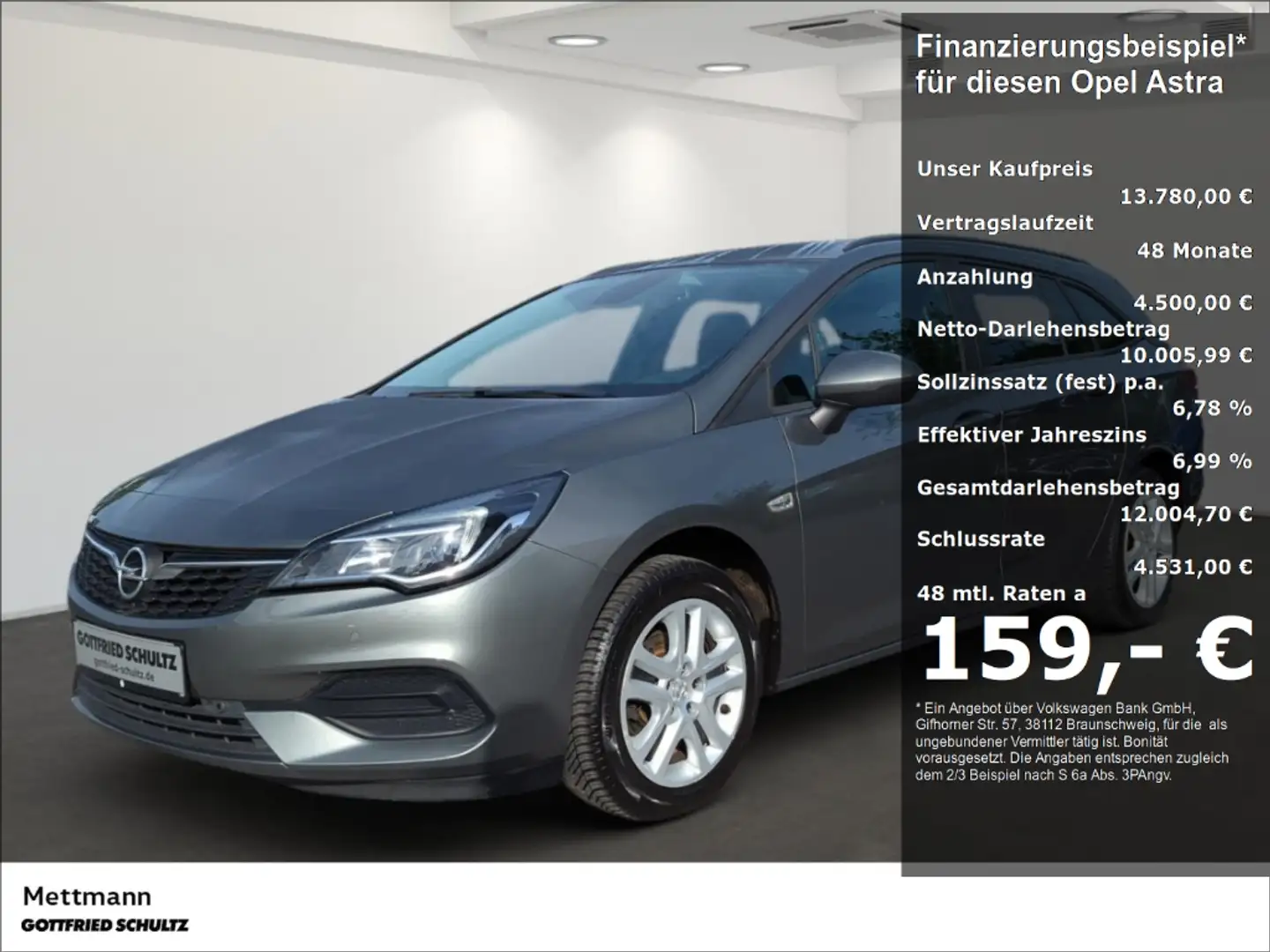 Opel Astra Sports Tourer Edition LED NAVI SHZ Grijs - 1
