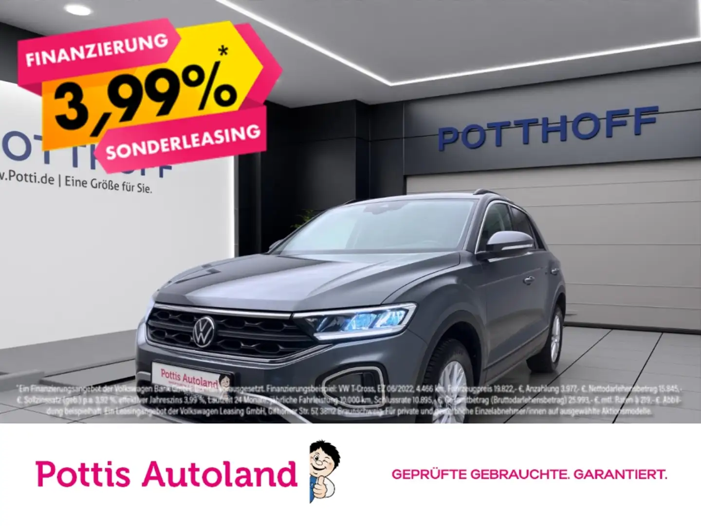 Volkswagen T-Roc 1.0 TSI LIFE NAVI PDC LED KLIMA Grau - 1