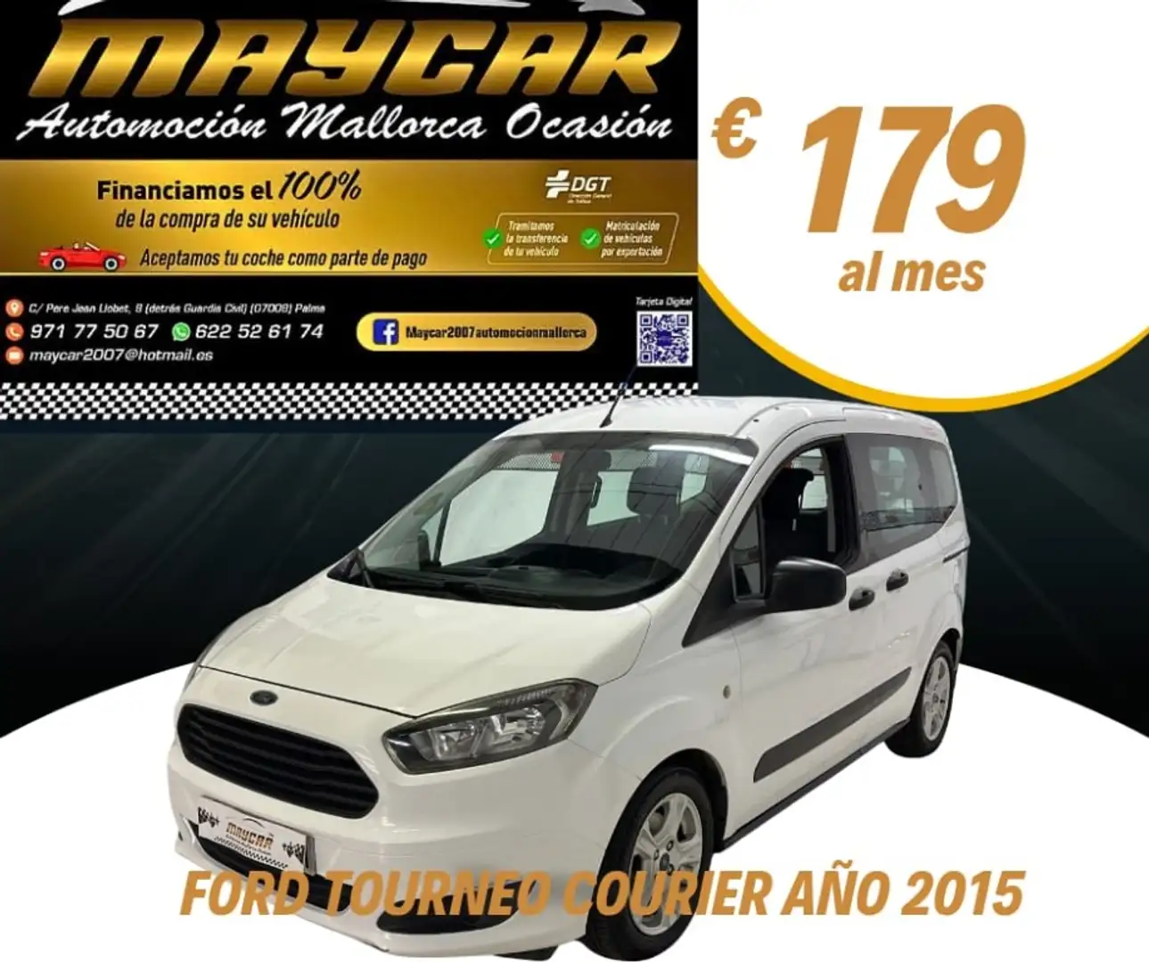 Ford Tourneo Courier 1.5TDCi Ambiente 95 Blanco - 1