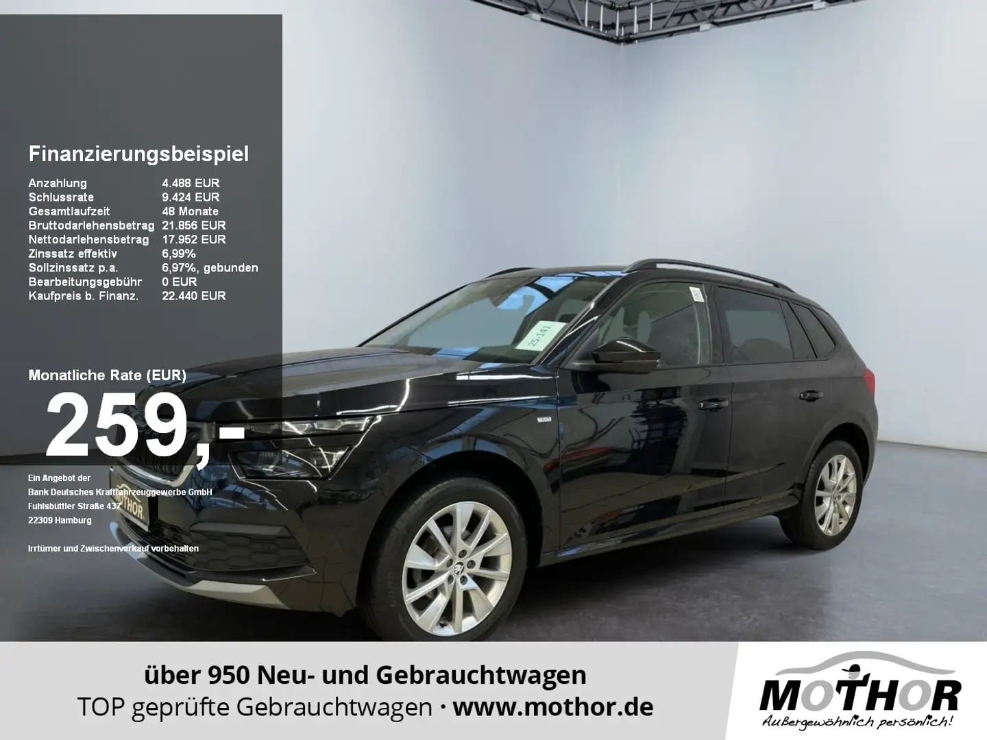 Skoda Kamiq Tour 1.0 TSI DSG Sitzheizung Rückfahrkamera Schwarz - 1