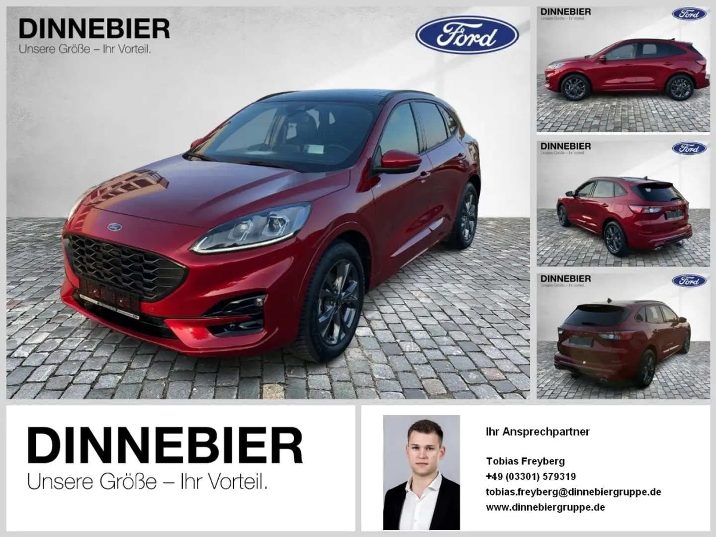 Ford Kuga ST-Line X LED+AHK+Glasdach+Kamera+SHZ Rot - 1