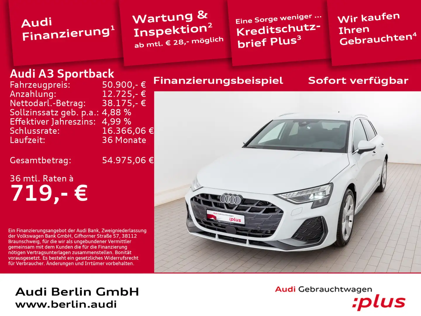 Audi A3 S line 45 TFSI e S tronic Grau - 1