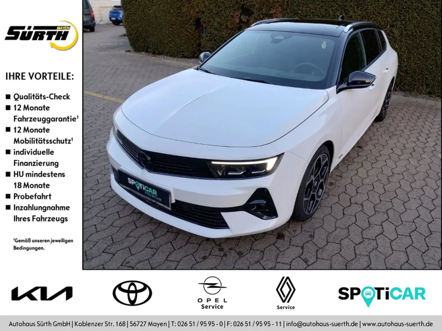 Opel Astra L Sports Tourer Ultimate 1.2 Turbo HUD Navi Bianco - 1