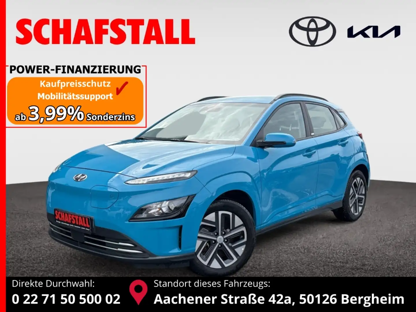 Hyundai KONA EV Select Carplay Tempomat Kamera Sitzheizung Blu/Azzurro - 1