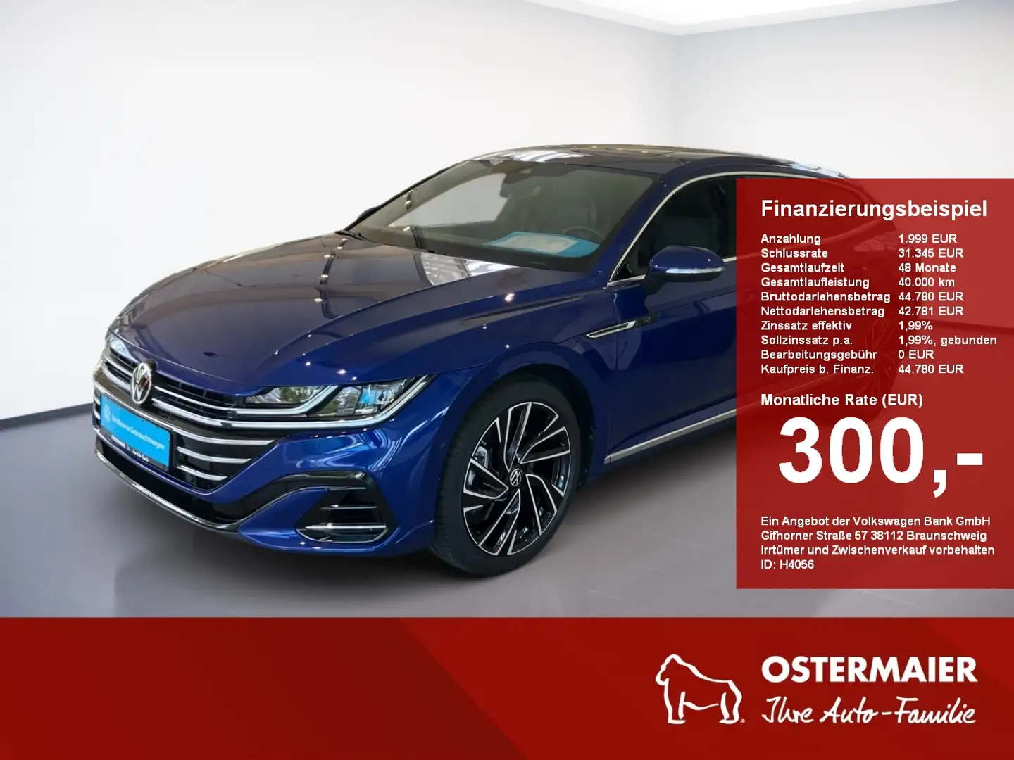 Volkswagen Arteon Shootingbrake R-LINE 2.0TSI 280PS NP.82t.AHK.STDHZ Blau - 1