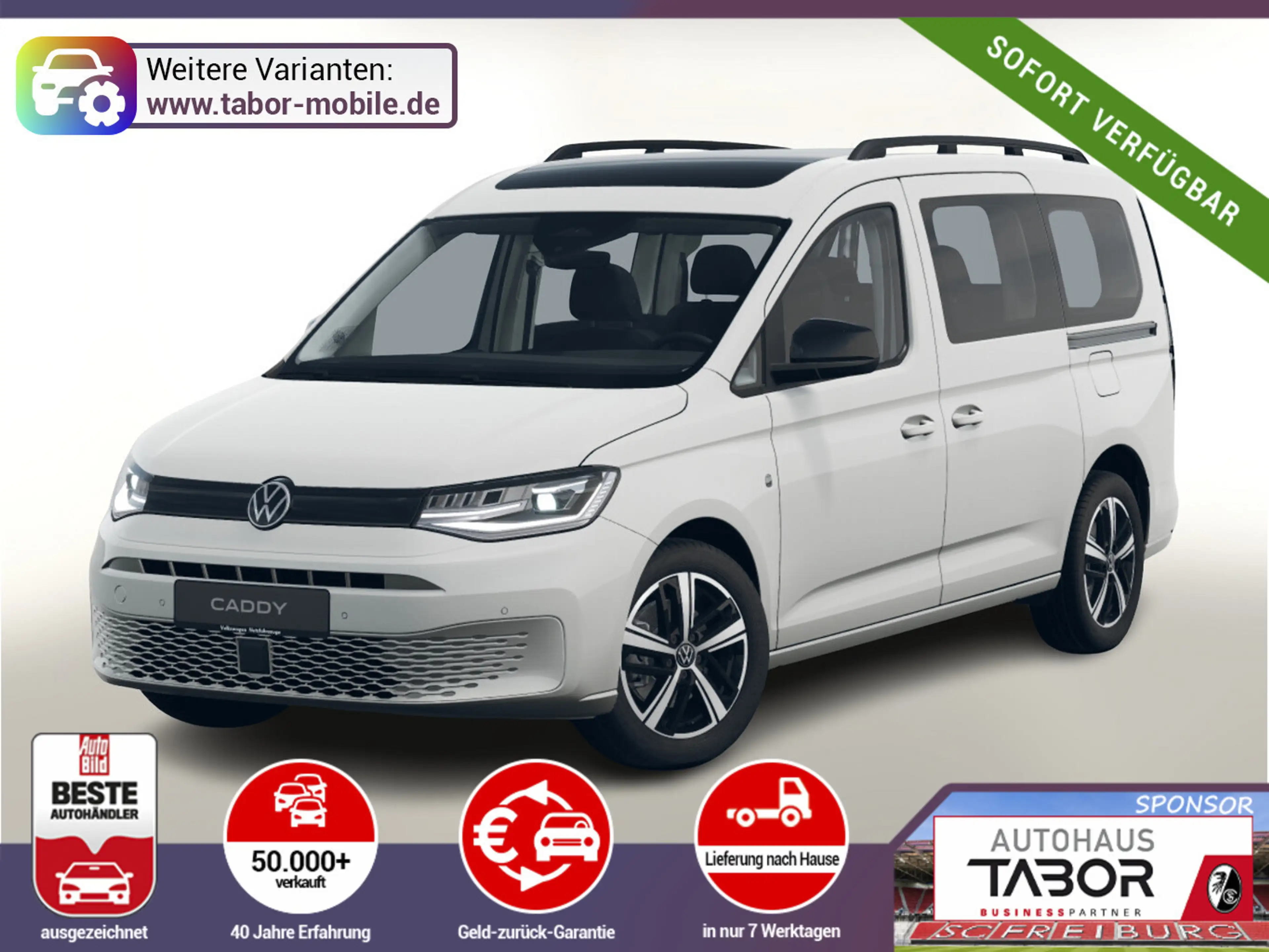 Volkswagen Caddy Life 7S ACC 2ZKlima Kam 2xPDC UVP-27%*