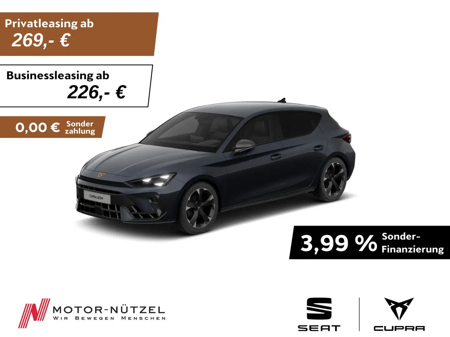 CUPRA Leon 1.5 eTSI DSG LED+APP+ACC+SHZ+RFK+DAB+NSW+VC Grau - 1
