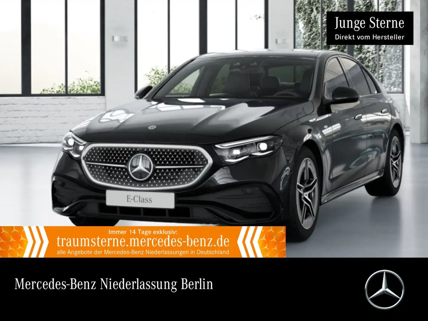 Mercedes-Benz E 300 de 4M Hybrid Edition AMG-Line Fahrass 360° Schwarz - 1