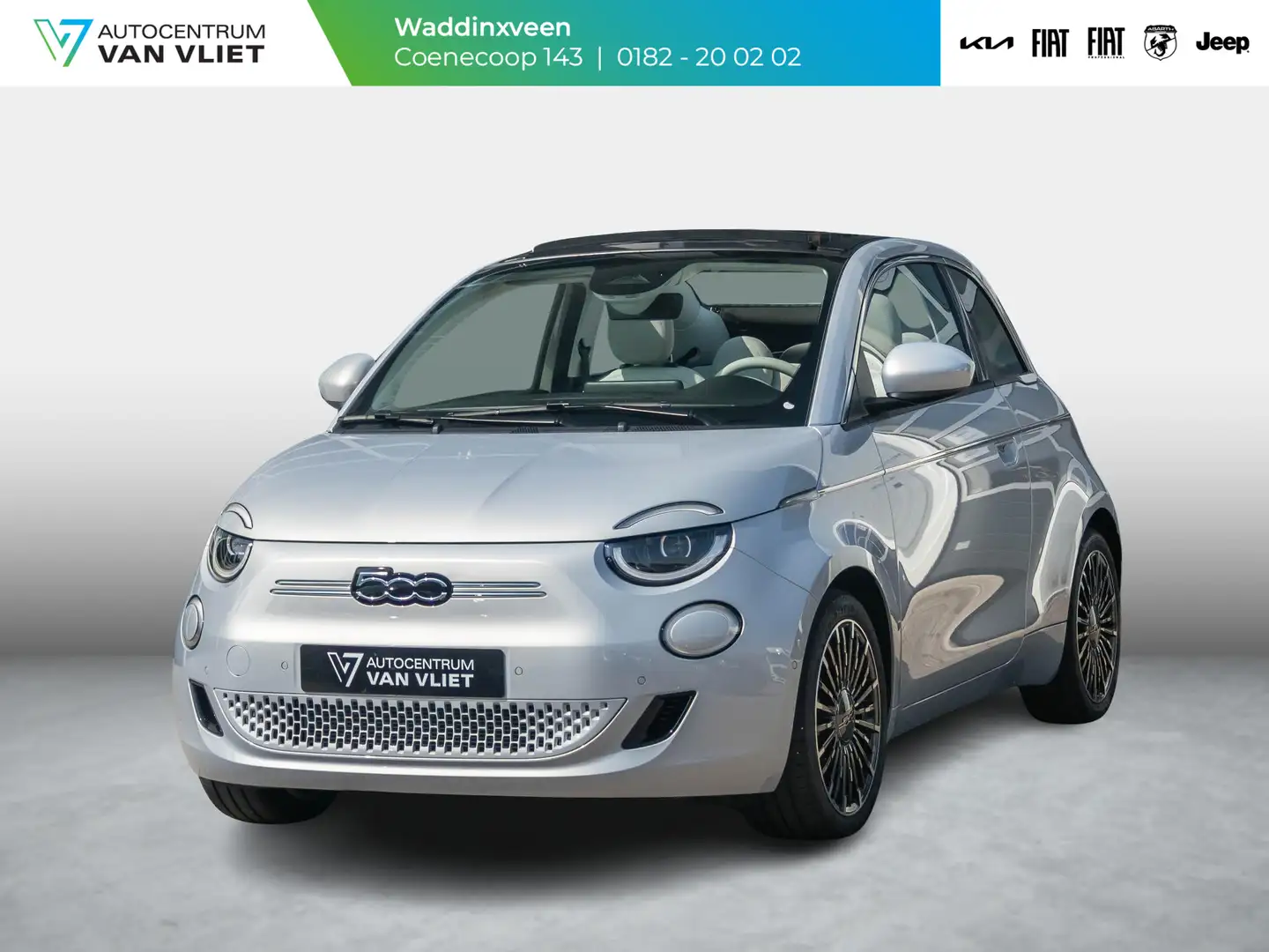 Fiat 500e Cabrio La Prima 42 kWh | Clima | Cruise | Leder | Blauw - 1