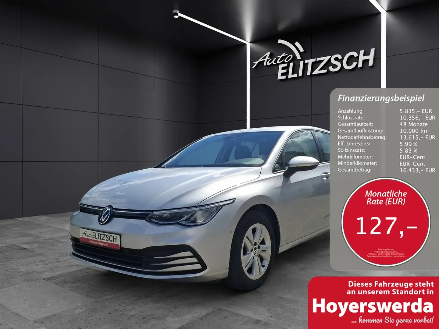 Volkswagen Golf VIII TDI Life DSG LED Navi AID ACC PDC SH LM Grau - 1