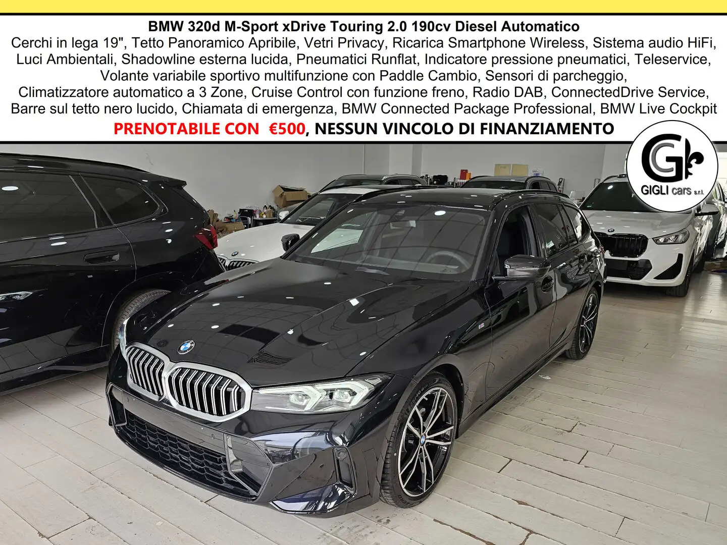 BMW 320 XDrive M-Sport Tetto Navi C.Lega19" PDC MSport M Nero - 1