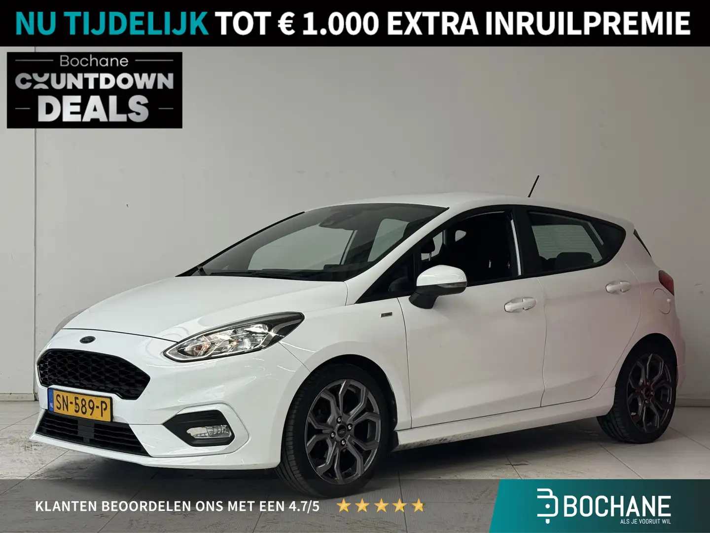 Ford Fiesta 1.0 EcoBoost ST-Line | Navigatie | Parkeersensoren Blanc - 1