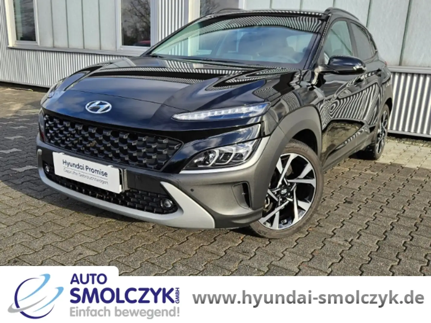 Hyundai KONA TREND 1.0 T-GDI KAMERA+PDC+SITZHEIZUNG+AHK Schwarz - 1