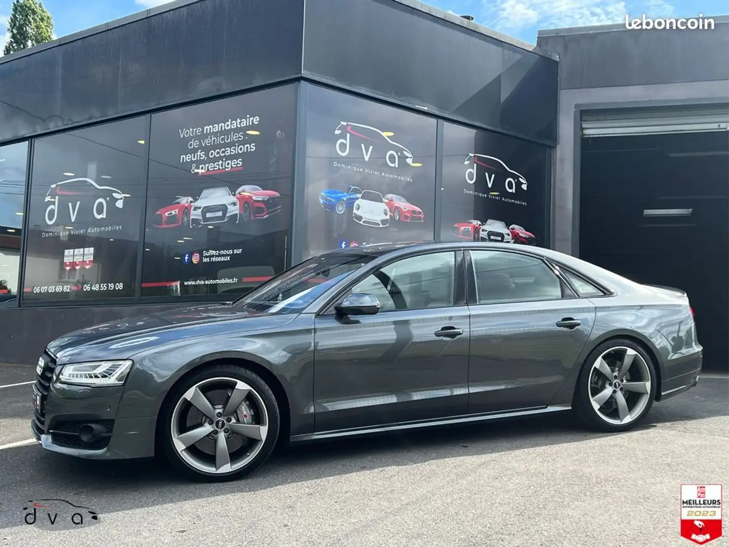 Audi S8 Plus V8 TFSI 605 ch Française Grau - 2
