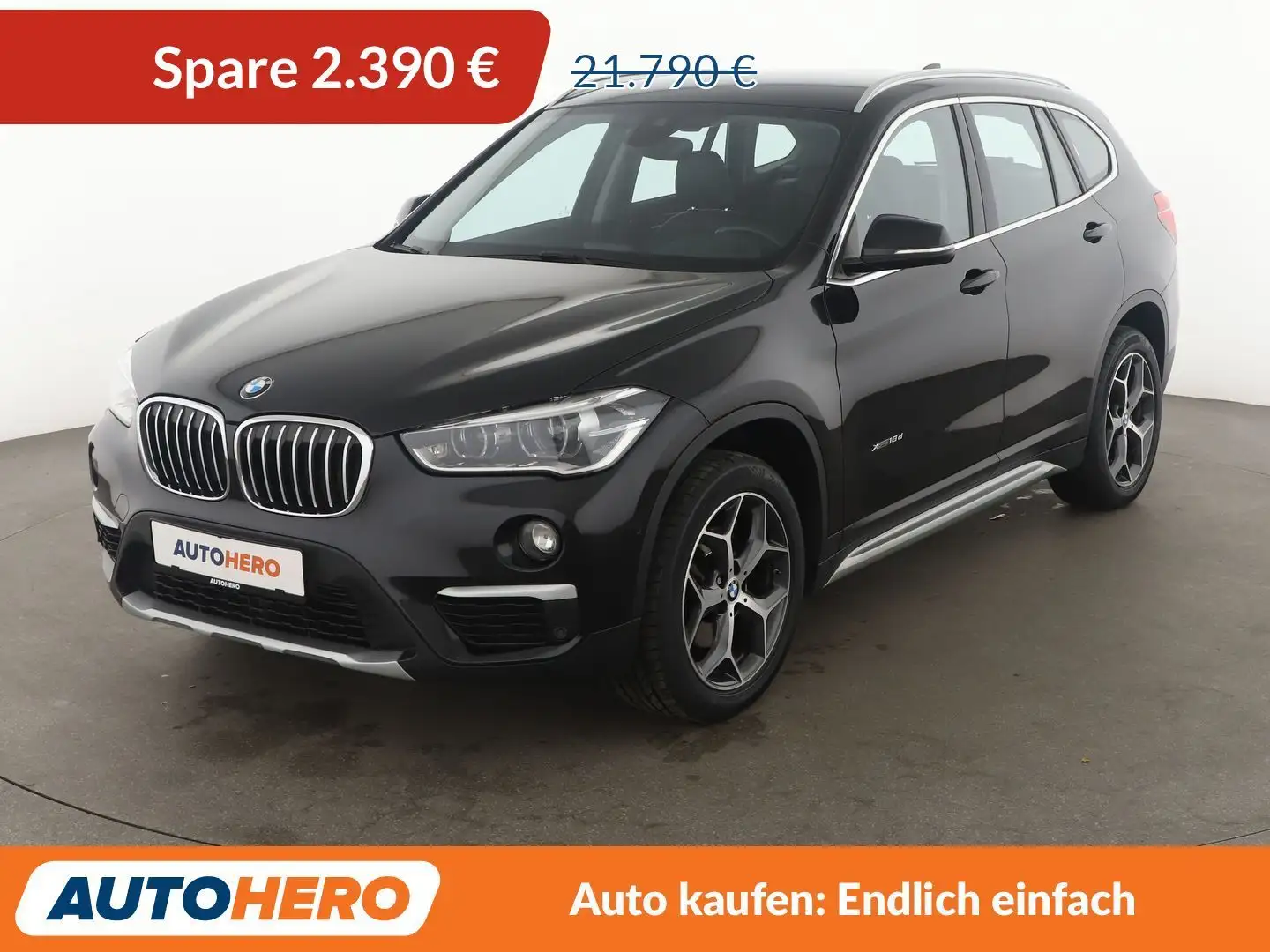 BMW X1 xDrive 18d xLine Aut.*NAVI*LED*PDC*SHZ*TEMPO*ALU* Schwarz - 1