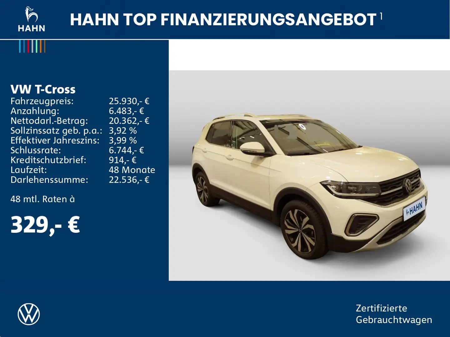 Volkswagen T-Cross 1.0TSI Style DSG MATRIX NAVI SITZH PDC Weiß - 2