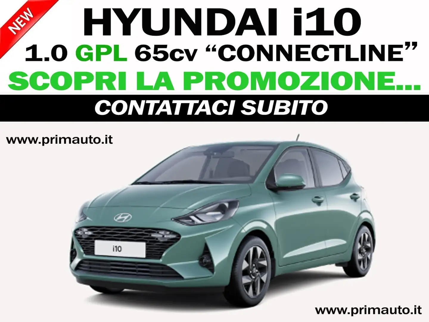 Hyundai i10 1.0 CONNECTLINE GPL - PROMO! - (#0524) Grün - 1