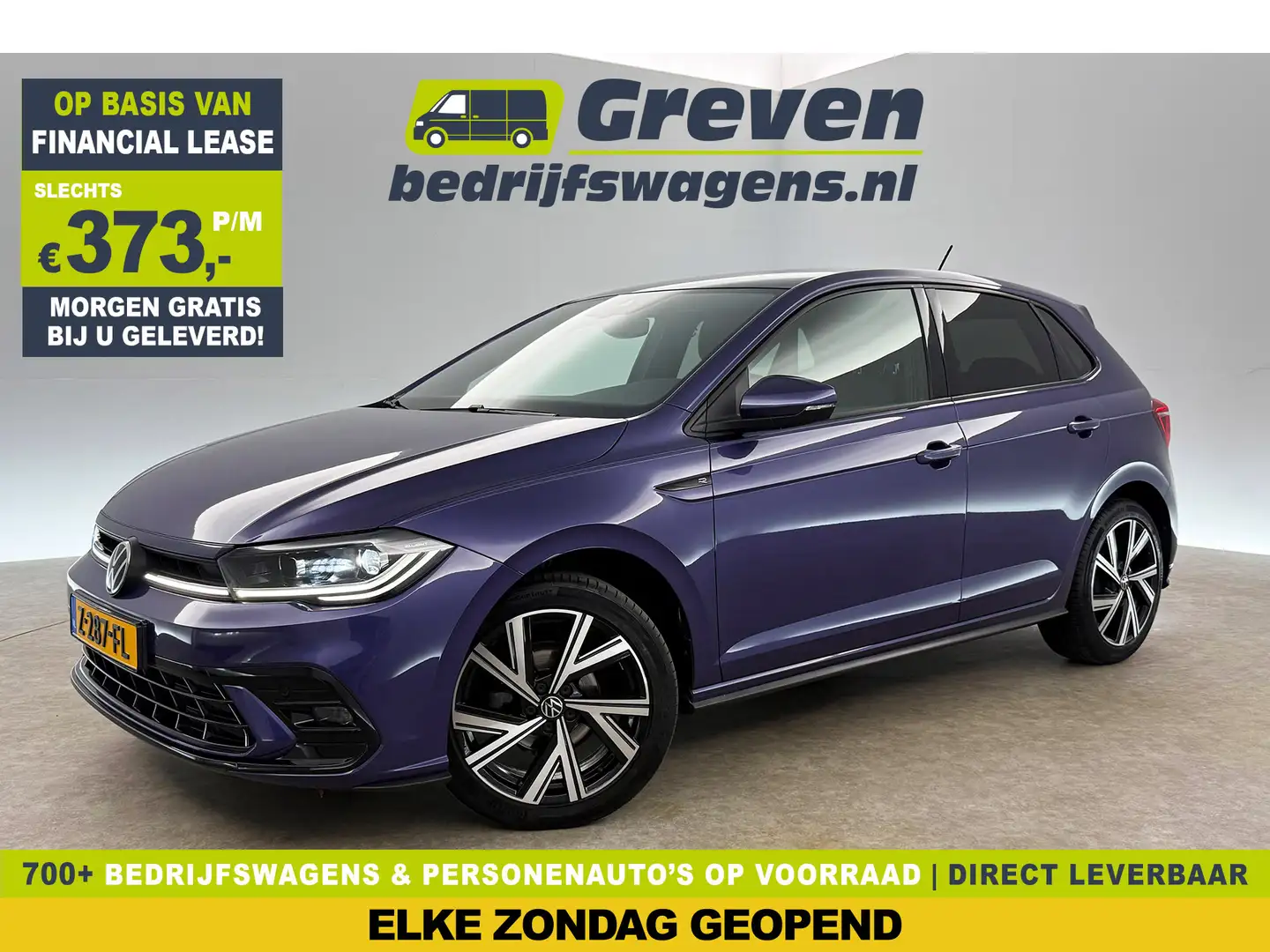 Volkswagen Polo 1.0 TSI R-line DSG LED IQ-Lights ACC Virtual Camer Paars - 1