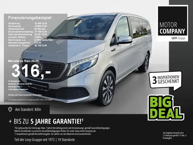 Mercedes-Benz EQV 300 lang +MBUX+NAVI+360°R.Kam+ACC+Allwetter+6