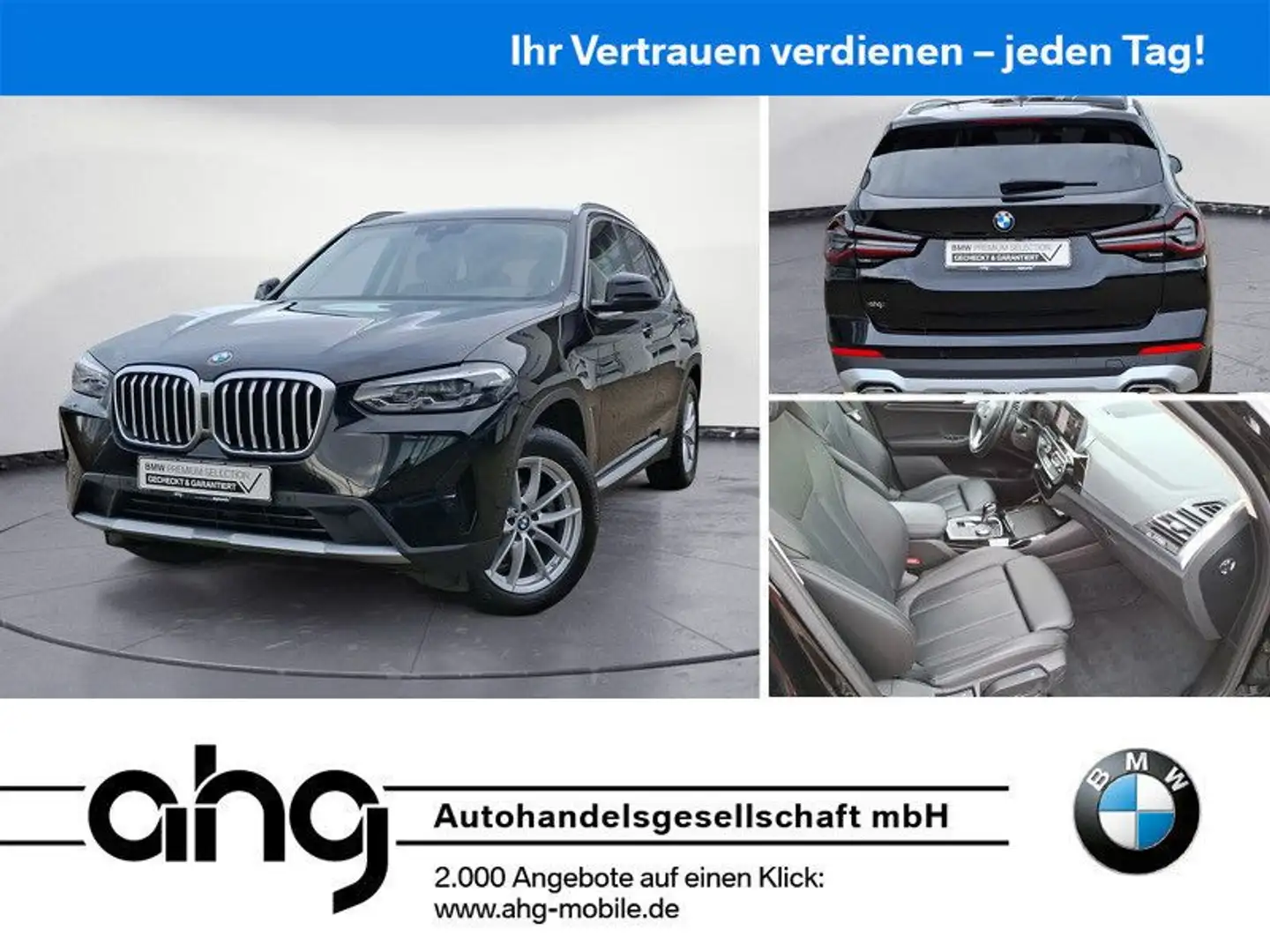 BMW X3 xDrive20d Navi RFK Sportsitze LED CarPlay Schwarz - 1