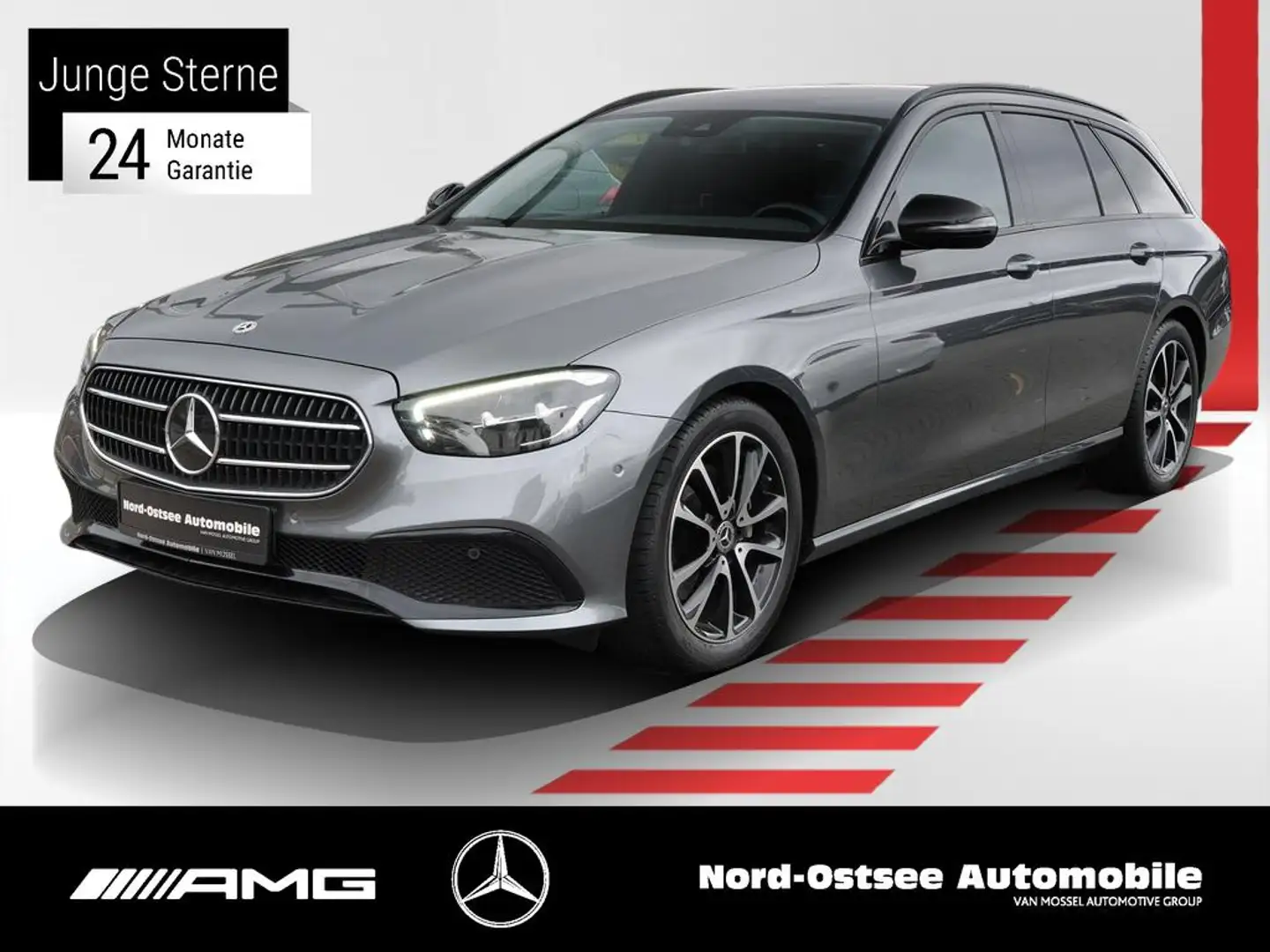 Mercedes-Benz E 220 d T AVANTGARDE AHK NIGHT PARKPAKET SITZHZG Grau - 1