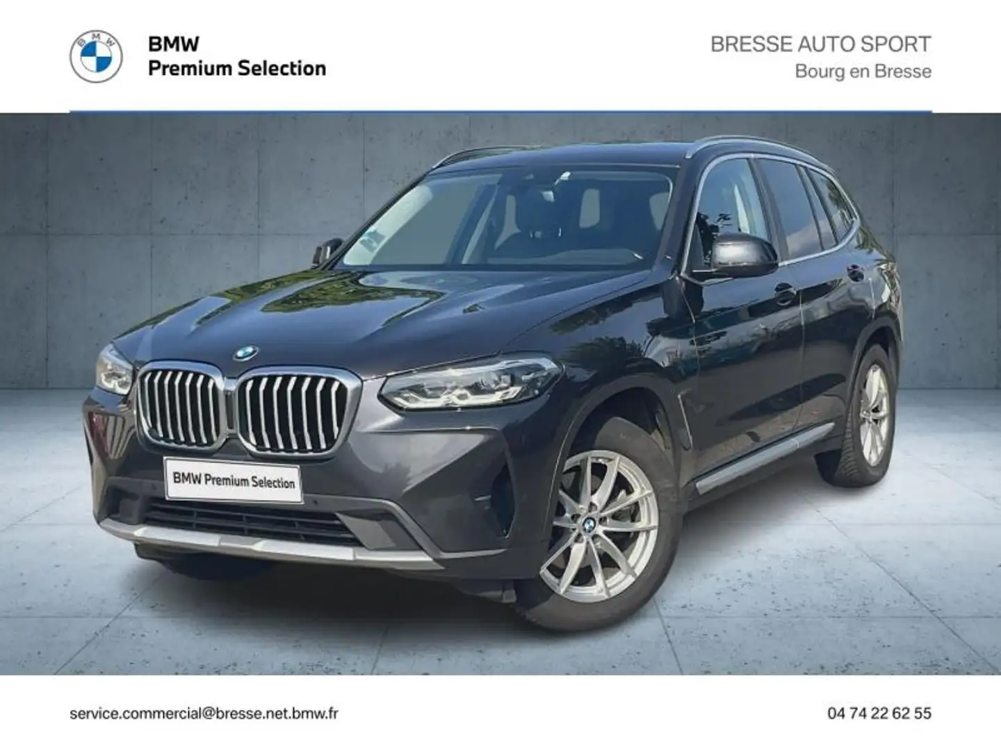 BMW X3 xDrive20d 190ch Business Design Gris - 1