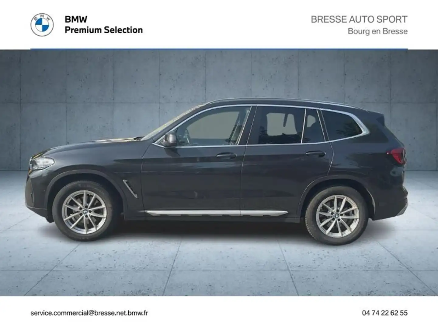 BMW X3 xDrive20d 190ch Business Design Gris - 2
