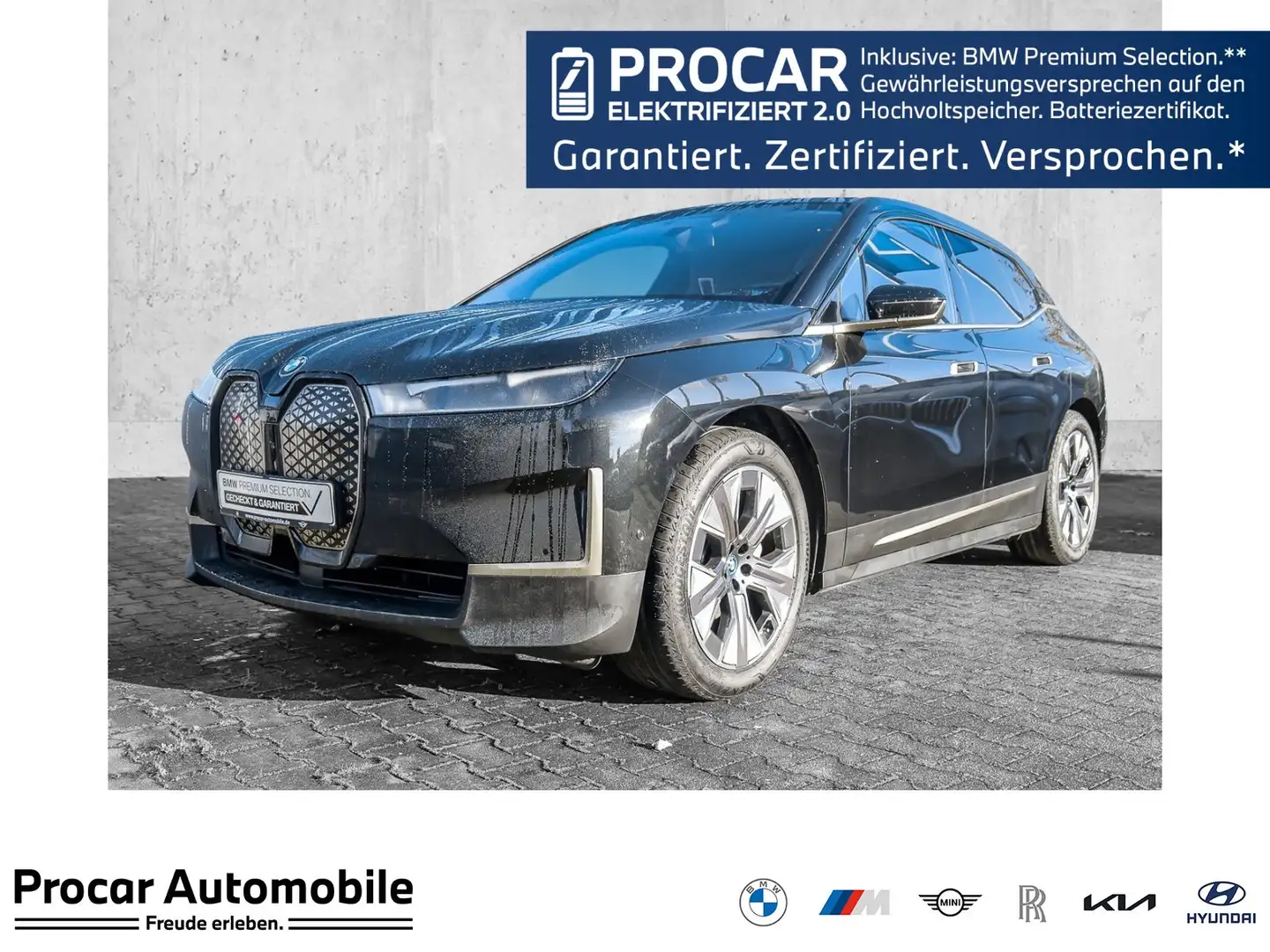 BMW iX xDrive40 HUD+AHK+H/K+PA Plus+DA Prof.+DAB+SHZ+KZG+ Zwart - 1