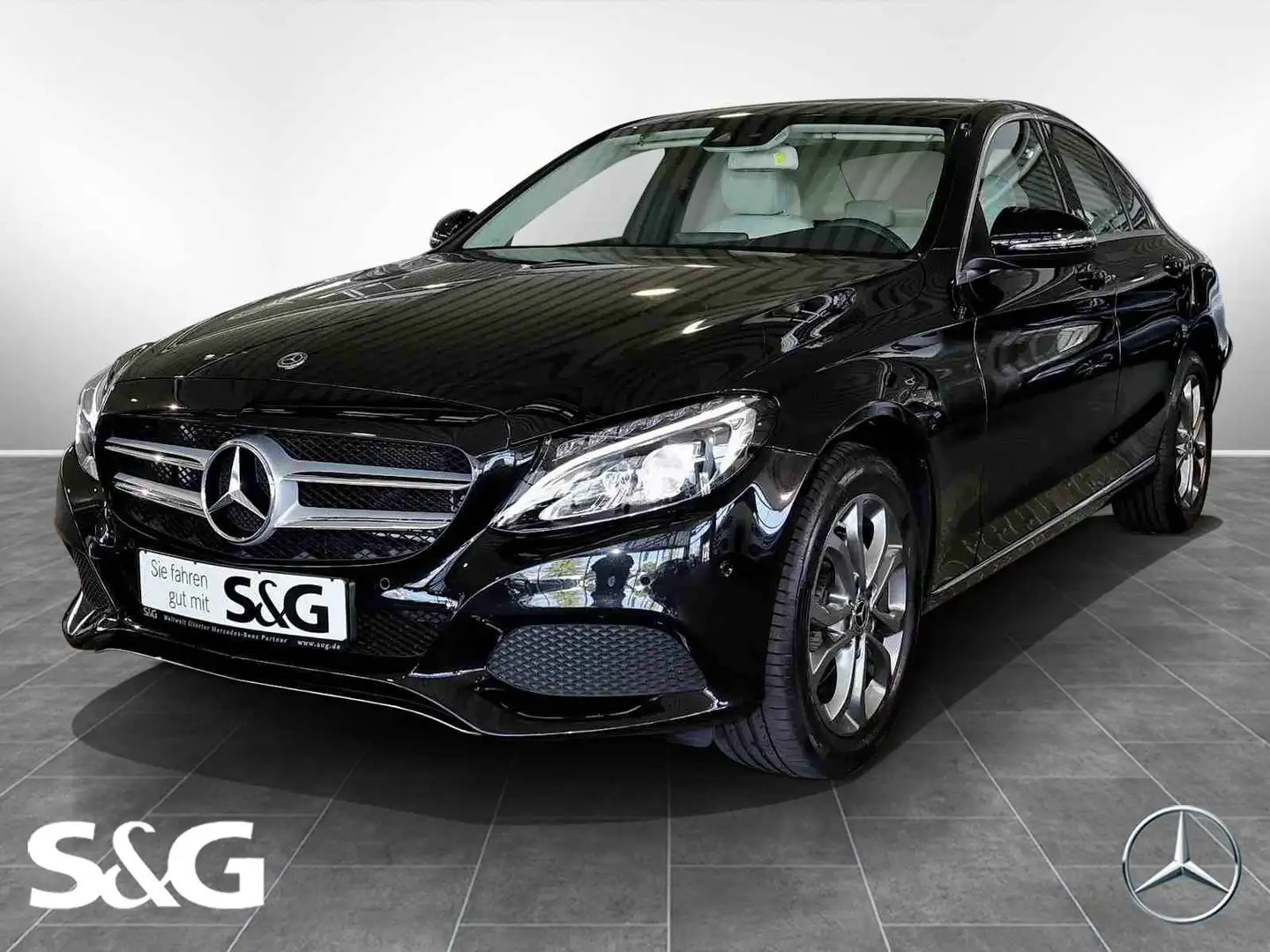 Mercedes-Benz C 200 4M AVANTGARDE RüKam+AHK+LED+17 Black - 1