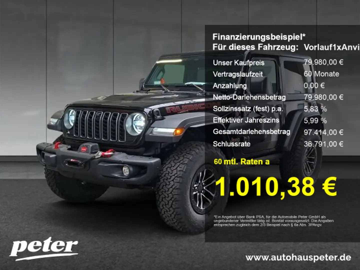 Jeep Wrangler Wrangler Rubicon 3-Türer Recon 35-Xtreme Package Grijs - 1