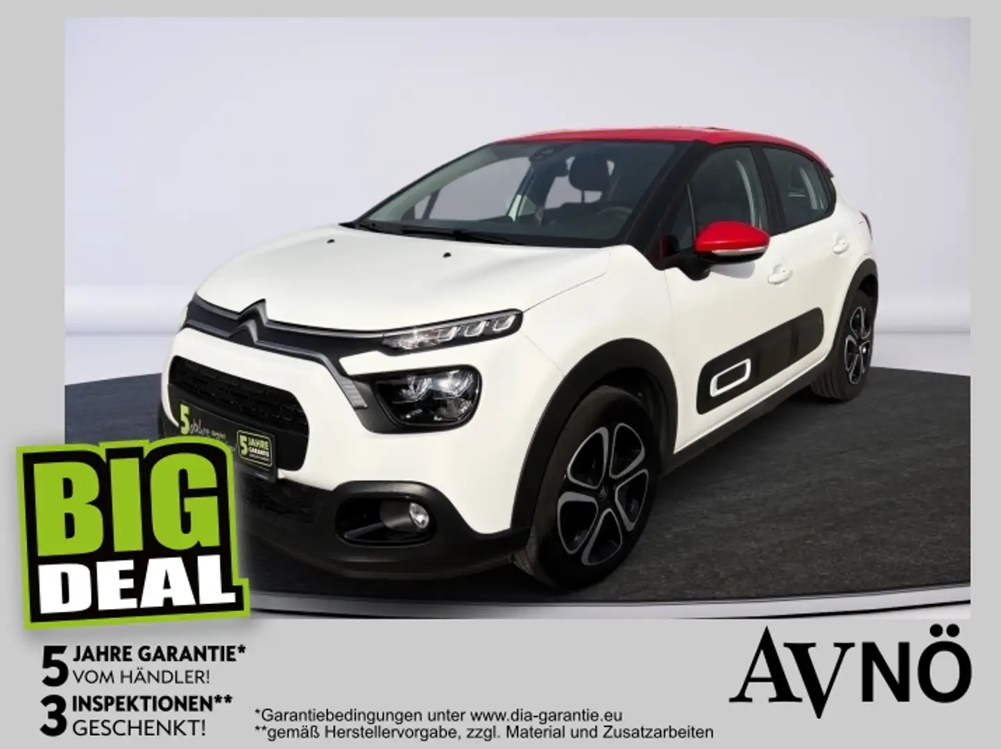 Citroen C3 PureTech 83 S&S Duallackierung - Dach rot Blanc - 1