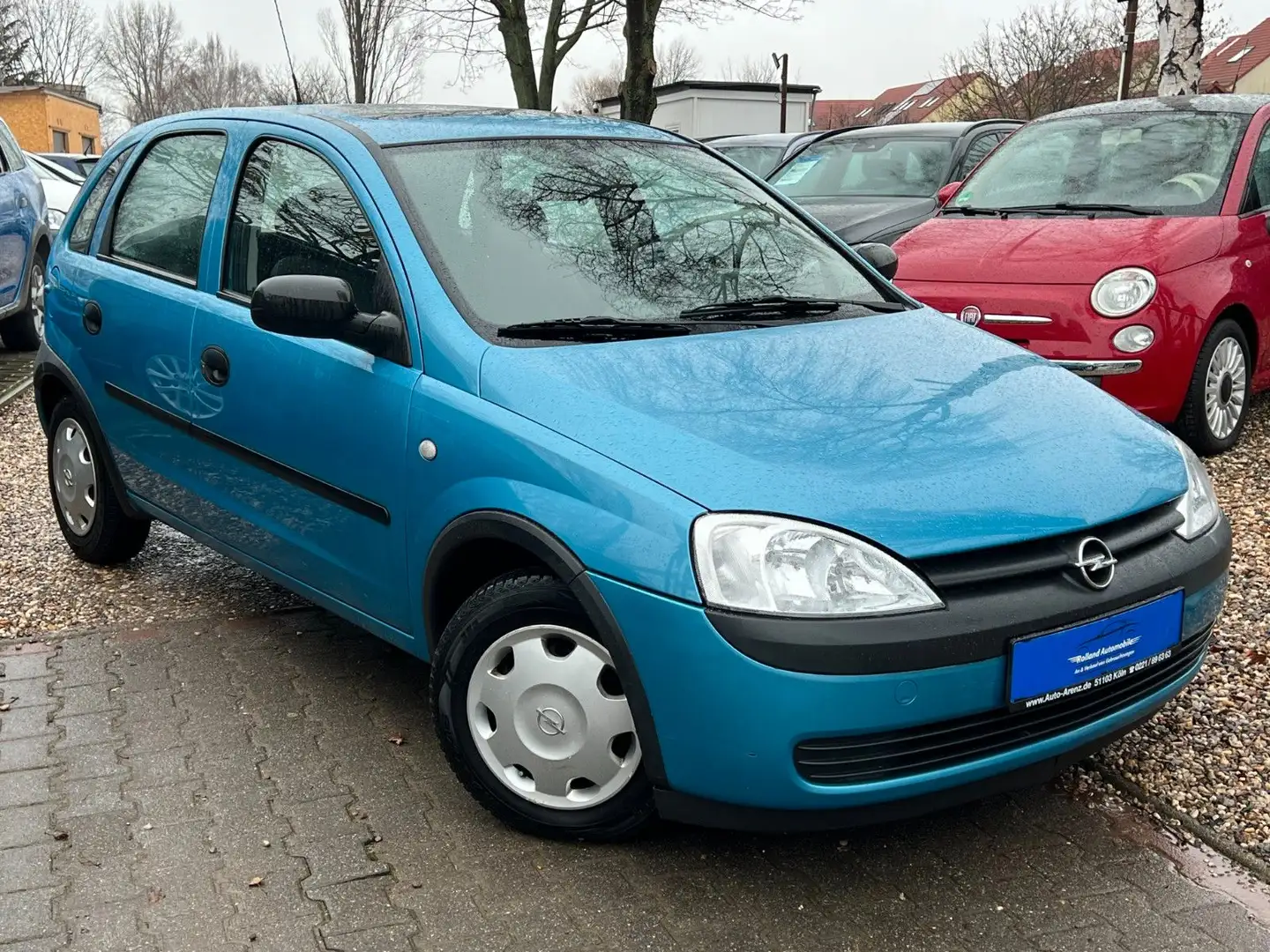Opel Corsa 1.0*Schiebedach*ZV*AllWR*91.TKM*TÜV NEU Blau - 1