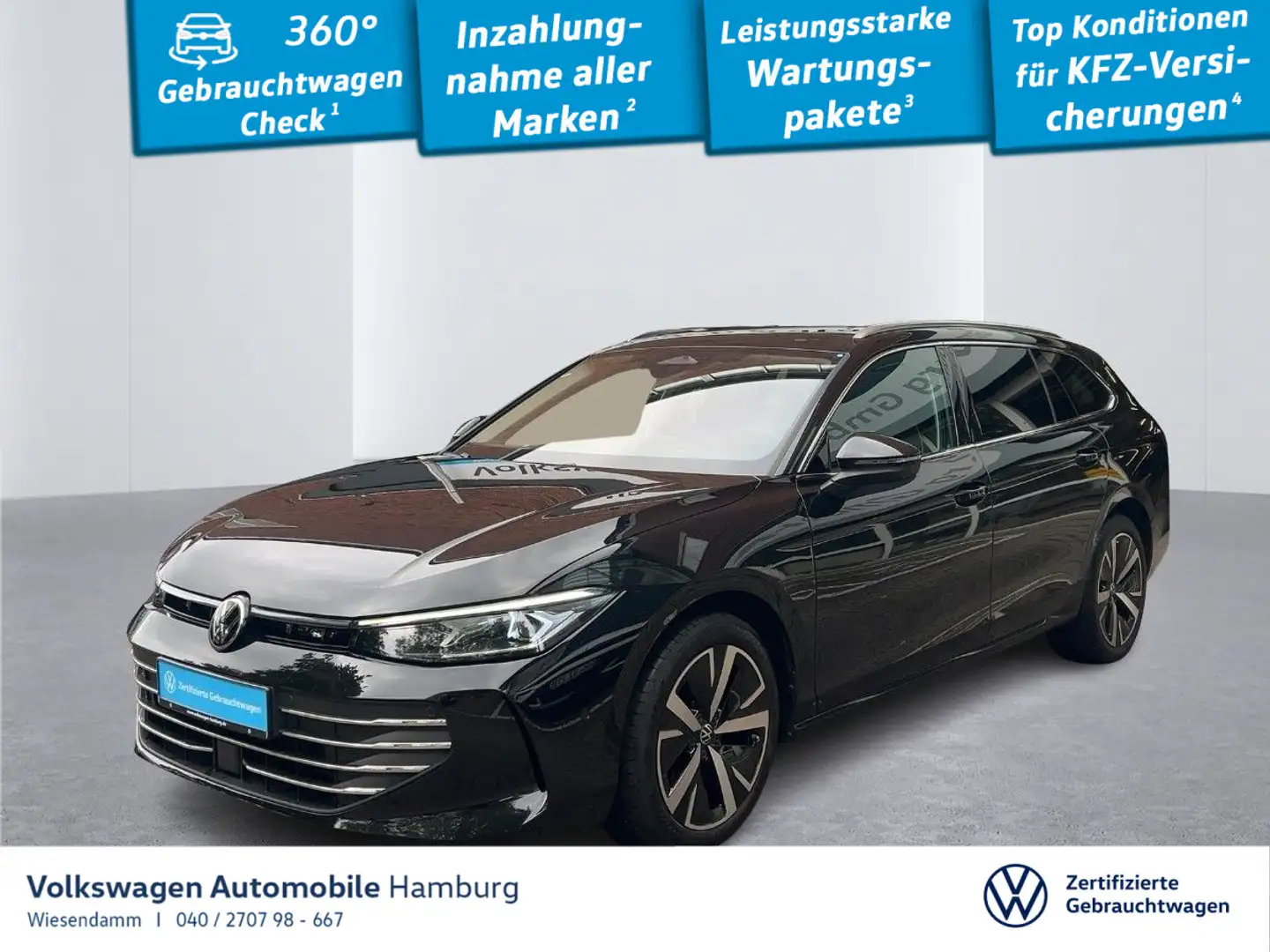 Volkswagen Passat Variant 2.0 TDI DSG ACC LED PANO APP Schwarz - 1