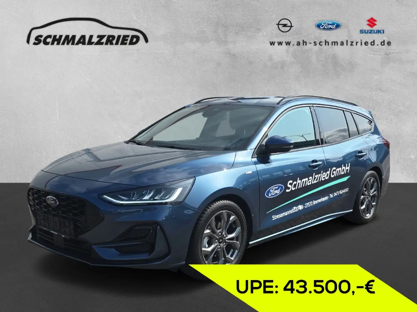Ford Focus Turnier ST-Line Sportpaket B & O AHK-abnehmbar El. Blau - 1