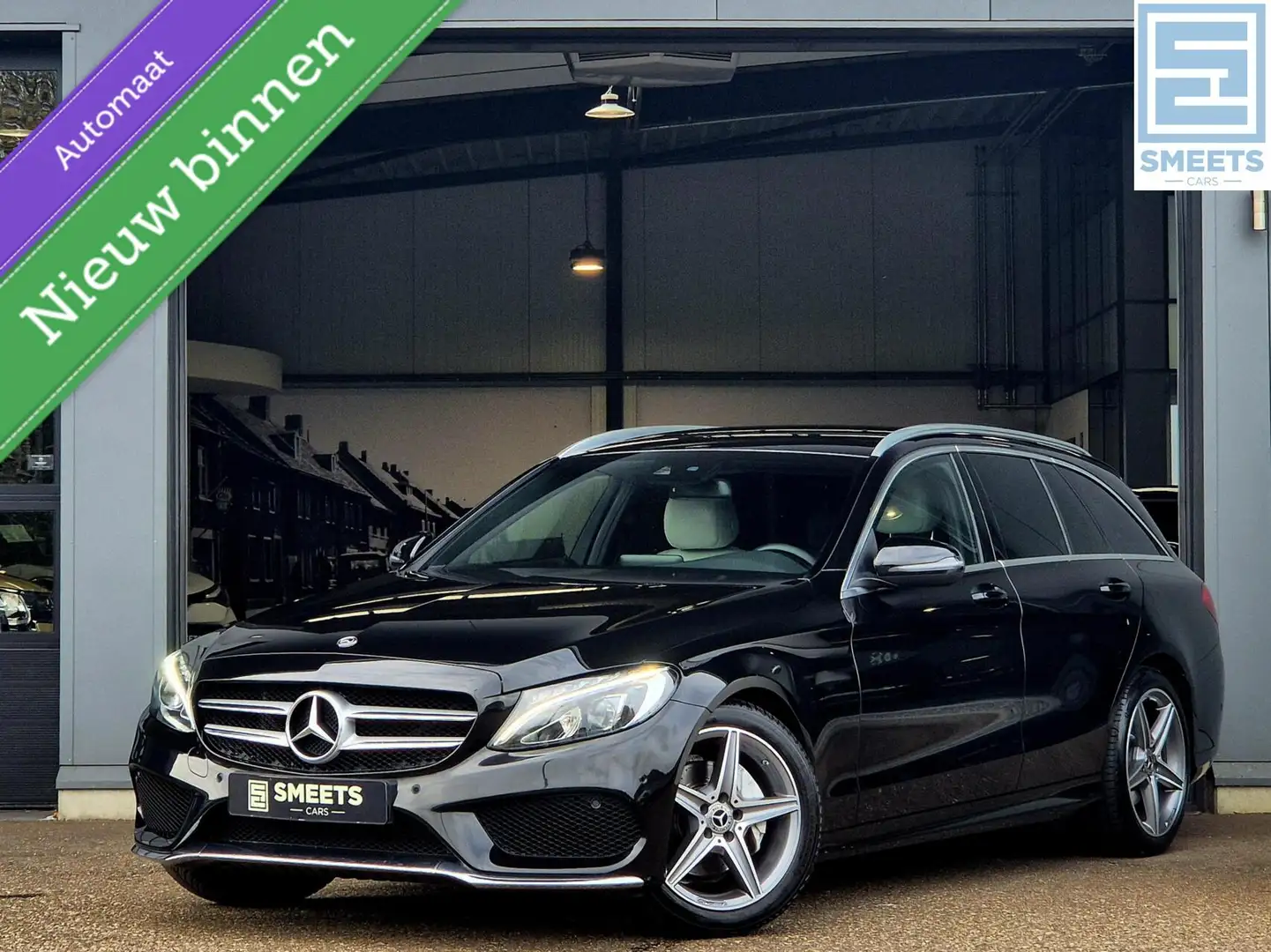 Mercedes-Benz C 180 Estate AMG-Line Automaat |Leer|Mooi! Noir - 1