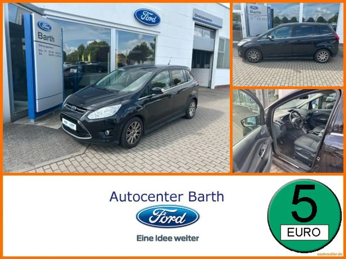 Ford C-Max 1.6 Ti-VCT Grand Titanium AHK Winter-Paket Zwart - 1