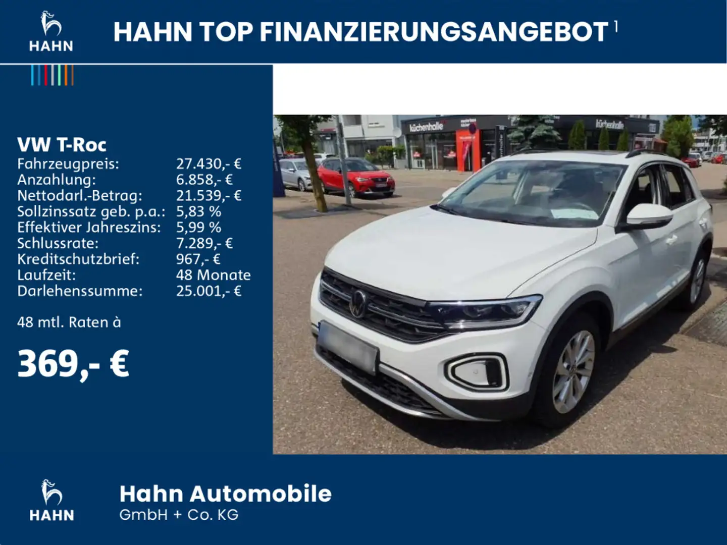 Volkswagen T-Roc 2.0TDI Style ACC Cam Navi LED Weiß - 2