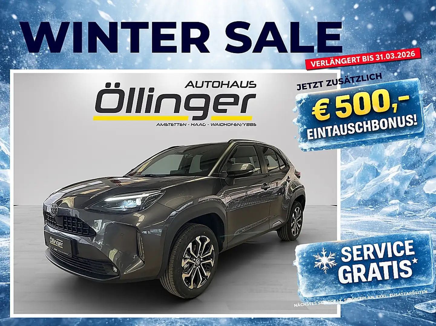 Toyota Yaris Cross 1,5 VVT-i Hybrid Active Drive AWD-i Aut. Grau - 1