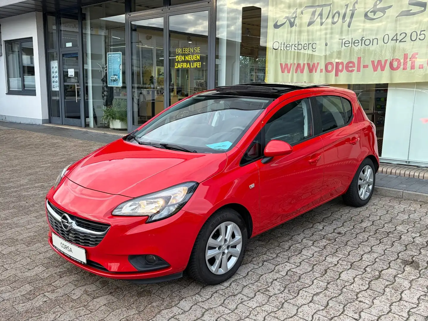 Opel Corsa E Edition 5trg +KLIMA+ALLWETTER+FLEX-FIX+ Rot - 1