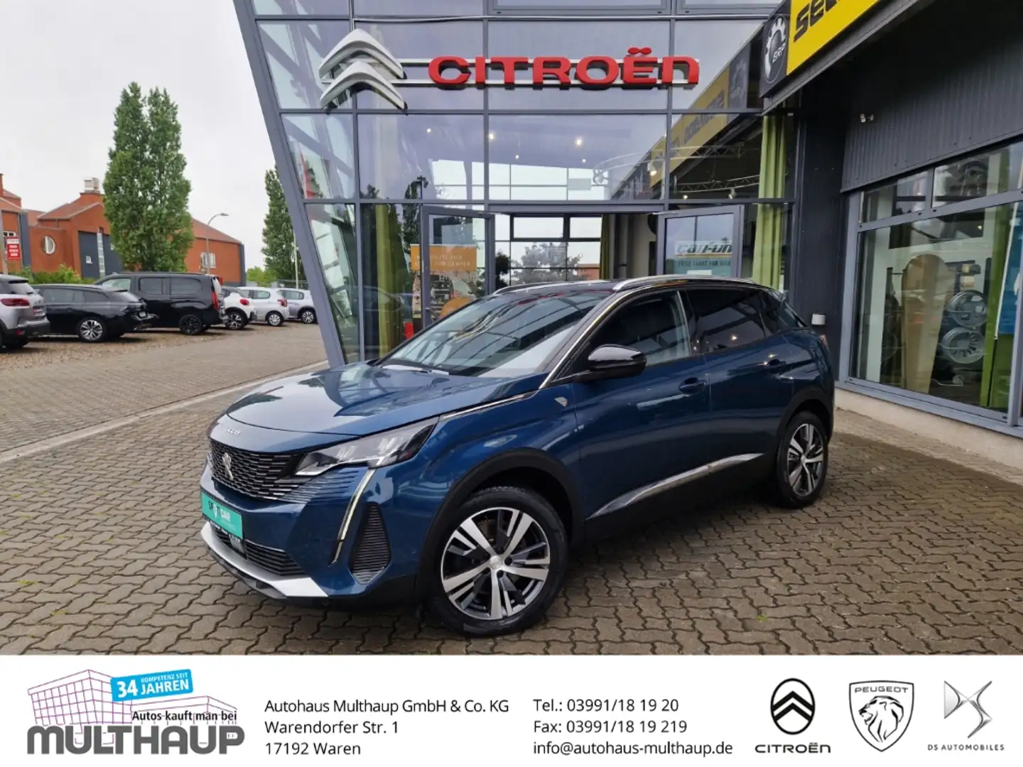 Peugeot 3008 Plug-In Hybrid 225 Roadtrip LED SHZ PDCv+h Blauw - 1