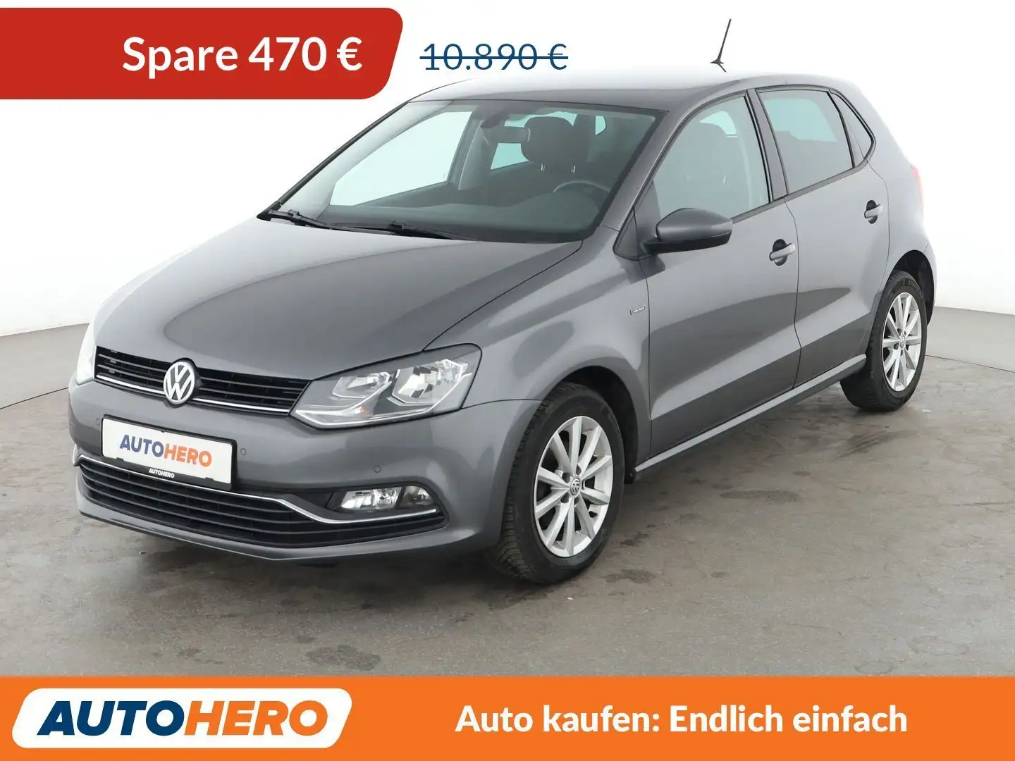 Volkswagen Polo 1.4 TDI Lounge BlueMotion Tech*TEMPO*PDC Grau - 1