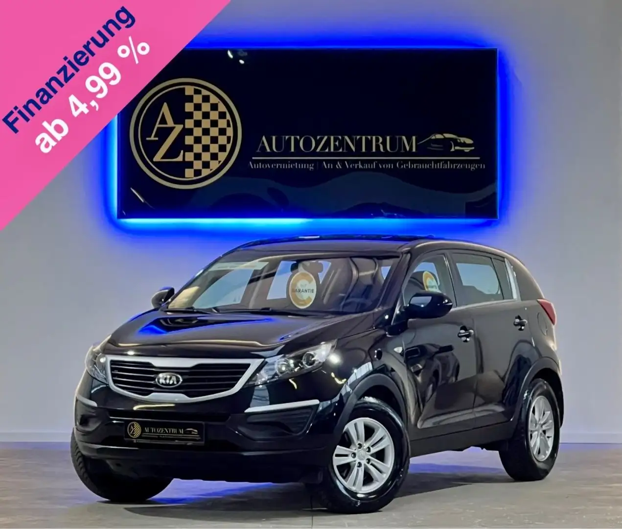 Kia Sportage 1.6i Spirit 2WD*GARANTIE*NAVI*WENIG KM* Zwart - 1