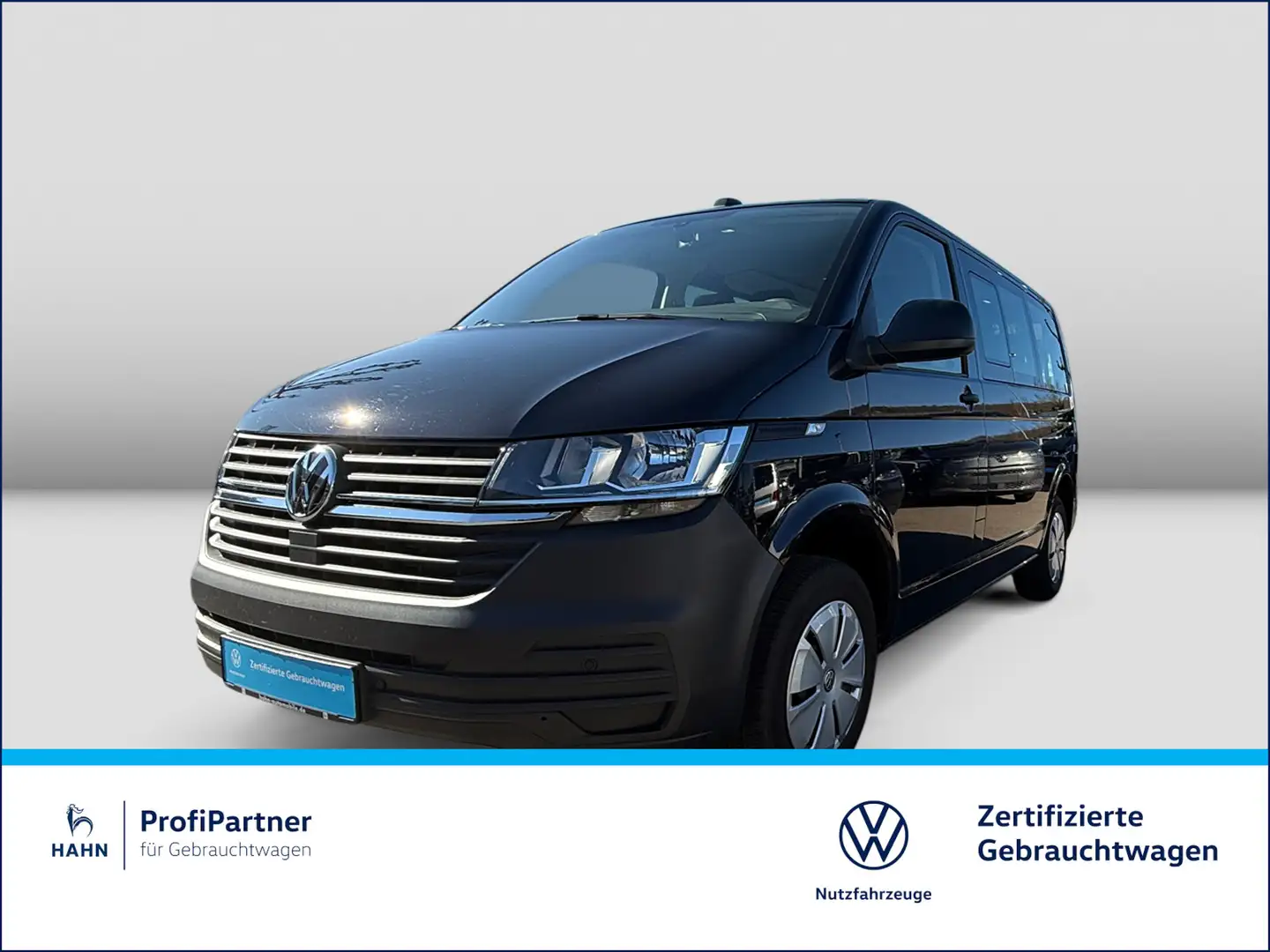 Volkswagen T6.1 Kombi 9-SItzer 2,0TDI AHK Navi Park Pilot Zwart - 1