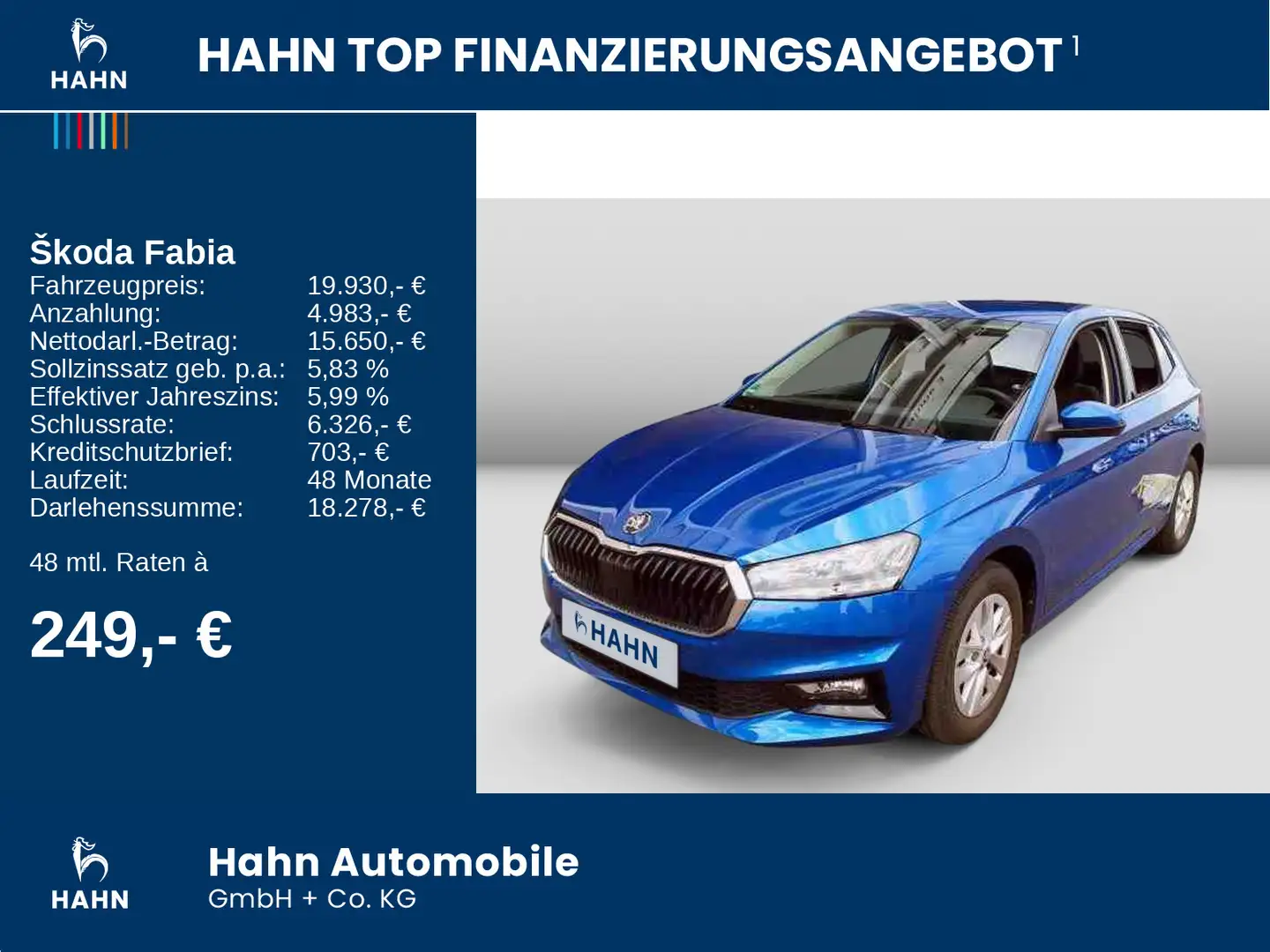 Skoda Fabia 1.0TSI Style LED App-Connect PDC v/h Sitzh Blue - 2