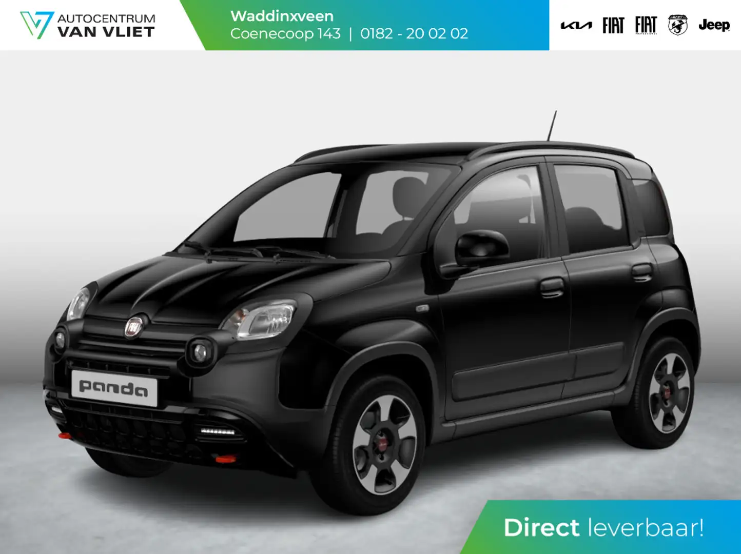 Fiat Panda Hybrid Cross | Airco | Bluetooth Dakrails | LED | Zwart - 1