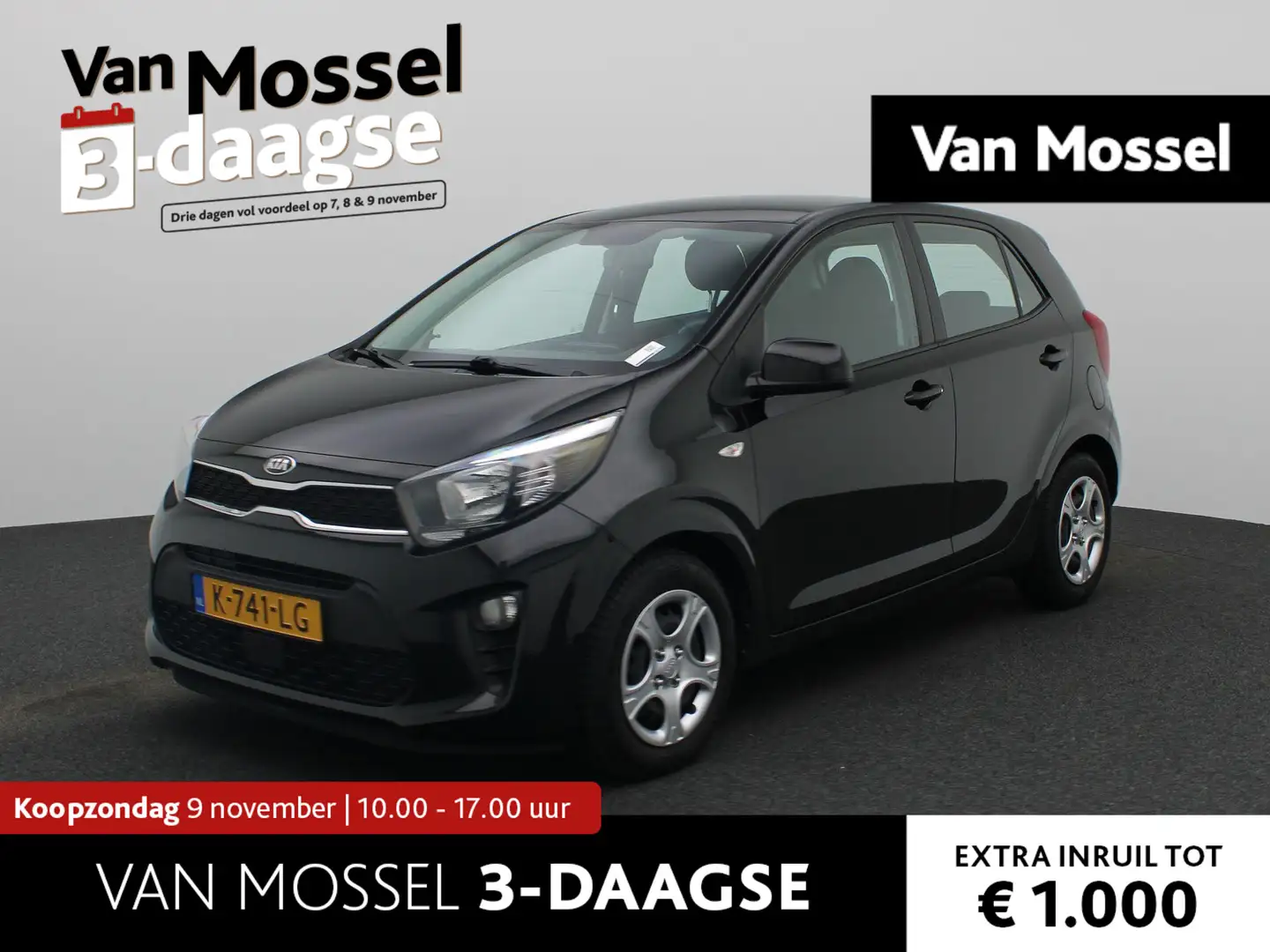 Kia Picanto 1.0 DPi ComfortLine AIRCO | CRUISE | RADIO | BLUET Zwart - 1