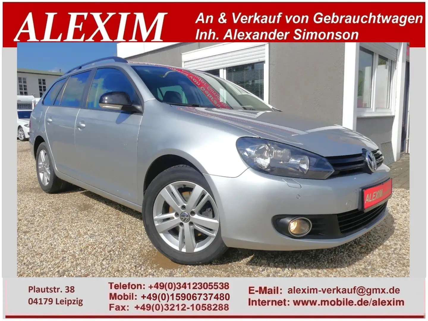 Volkswagen Golf VI Variant/AHK/SHZ/Klimaaut/PDC/Teilleder Argent - 1