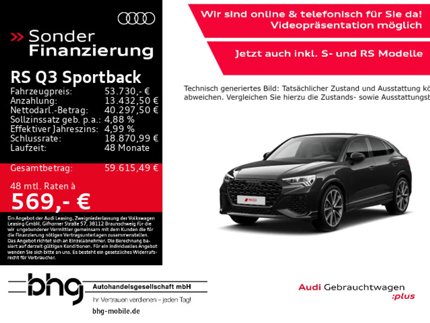 Audi RS Q3 280km/h Matrix Navi Kamera Virtu Schwarz - 1