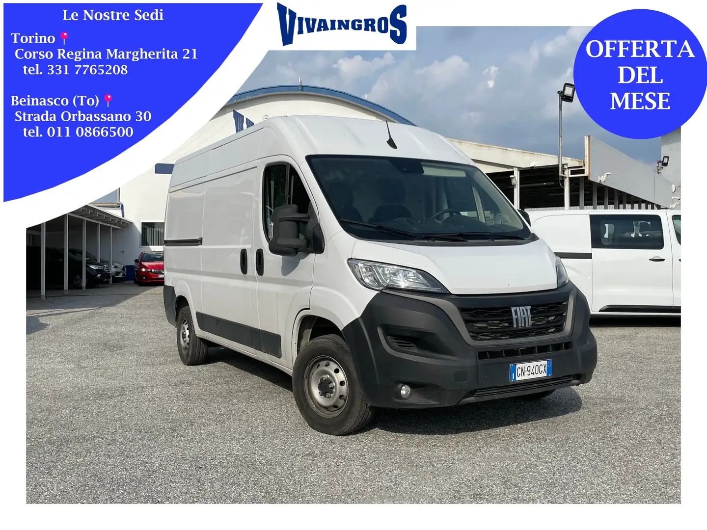 Fiat Ducato 33q 2.2 Mjt 140CV PM-TM / IN PRONTA CONSEGNA Bianco - 1