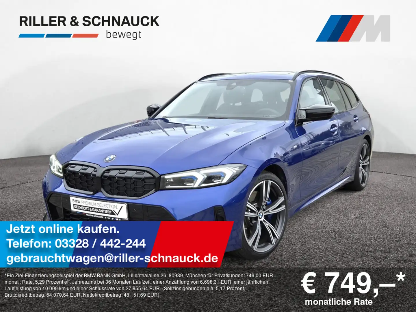 BMW 340 Md Touring xDrive PANO+AHK+HUD+MEM+19 ZOLL Blau - 1